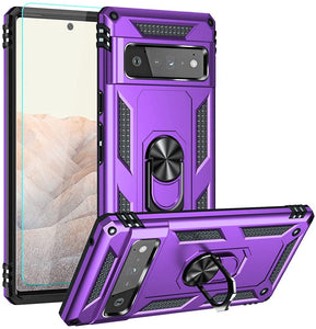 Google Pixel 6 Pro Ring Car Case | Military Grade Ring Holder Kickstand Case - Redpepper Cases