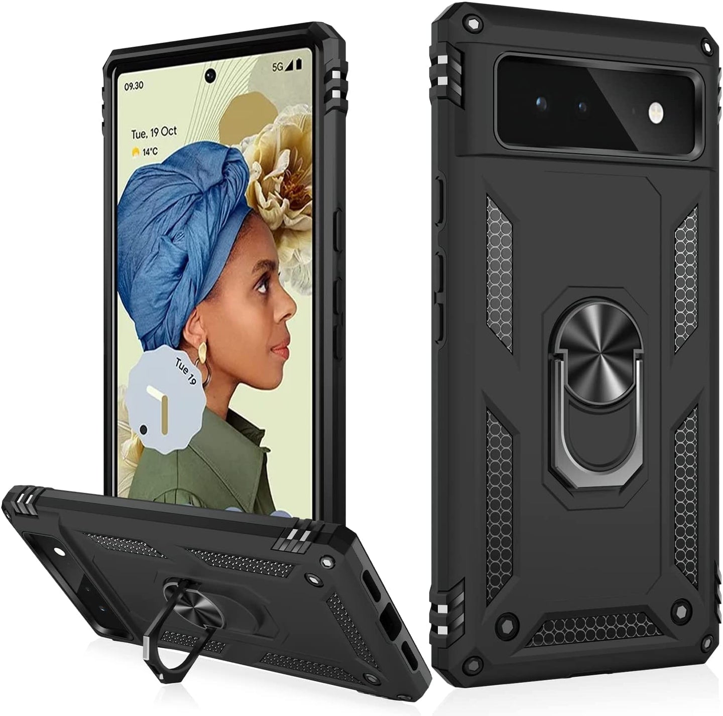 Google Pixel 6 Ring Car Case with Screen Protector - Redpepper Cases