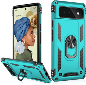 Google Pixel 6 Shockproof Heavy Duty Magnetic Kickstand Case - Redpepper Cases