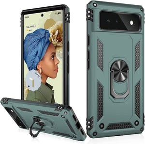 Google Pixel 6 Shockproof Heavy Duty Magnetic Kickstand Case - Redpepper Cases