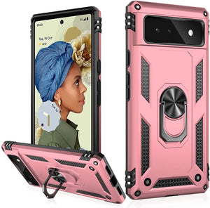 Google Pixel 6 Shockproof Heavy Duty Magnetic Kickstand Case - Redpepper Cases
