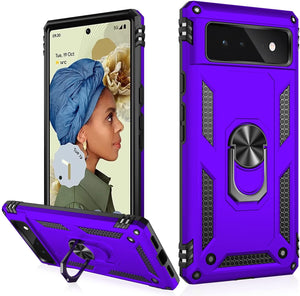 Google Pixel 6 Shockproof Heavy Duty Magnetic Kickstand Case - Redpepper Cases