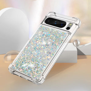 Google Pixel 8 Pro Case Glitter Liquid Cute Clear Phone Case - Redpepper Cases