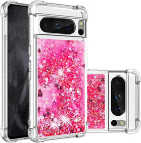 Google Pixel 8 Pro Case Glitter Liquid Cute Clear Phone Case - Redpepper Cases