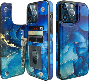 HAOPINSH Compatible with iPhone 13 Pro Max Wallet Case with Card Holder, American Flag Sunflowers Pattern Back Flip PU Leather Kickstand Card Slots Case, Double Magnetic Clasp Shockproof Cover 6.7" - Redpepper Cases