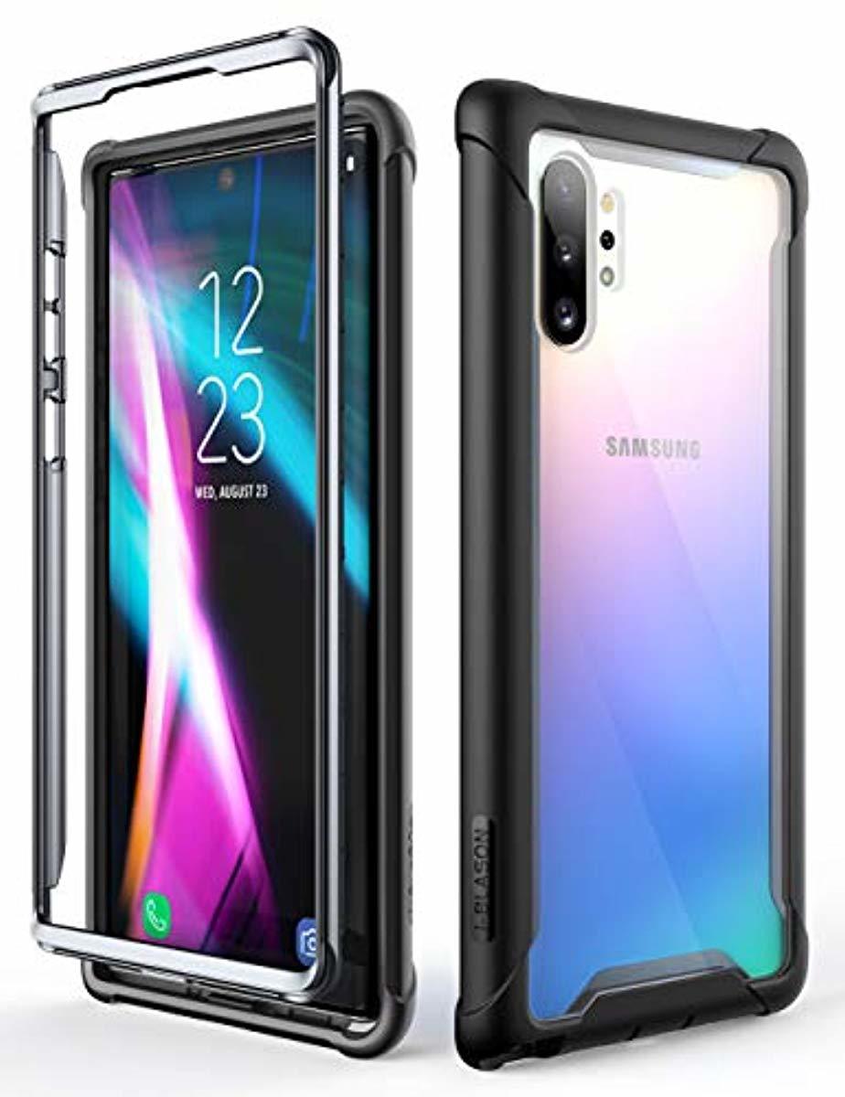 i-Blason Ares Clear Case for Galaxy Note 10 Plus/Note 10 Plus 5G 2019 Release, Dual Layer Rugged Clear Bumper Case Without Built-in Screen Protector (Black) - Redpepper Cases