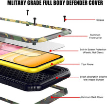 Load image into Gallery viewer, iPhone 11 Heavy Duty Built in Screen Protection Shockproof Metal Case - Redpepper Cases