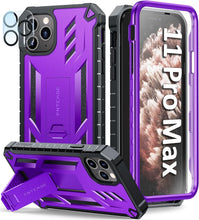 Load image into Gallery viewer, iPhone 11 Pro - Max Case Rugged Shockproof Protective Case Proof Protection Black - Redpepper Cases