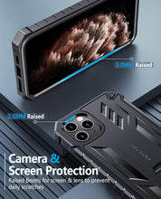 Load image into Gallery viewer, iPhone 11 Pro - Max Case Rugged Shockproof Protective Case Proof Protection Black - Redpepper Cases