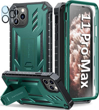 Load image into Gallery viewer, iPhone 11 Pro - Max Case Rugged Shockproof Protective Case Proof Protection Black - Redpepper Cases