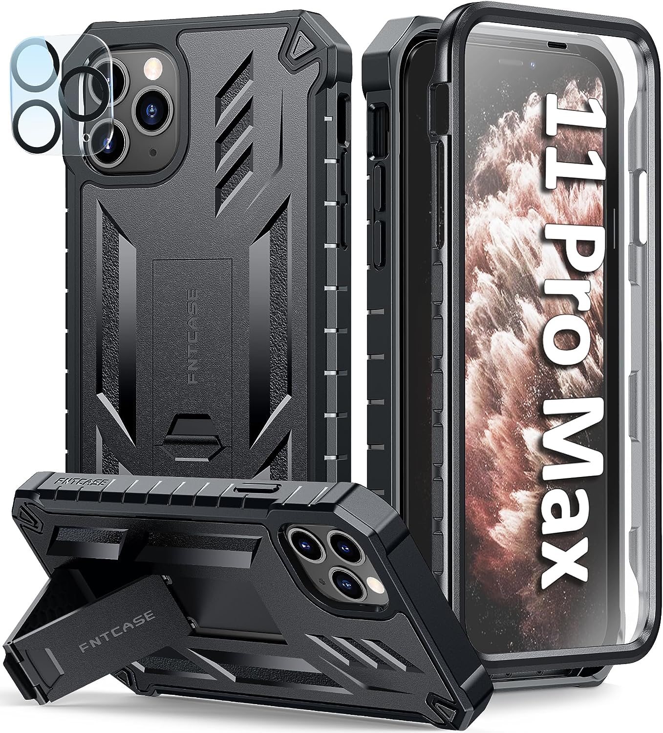 iPhone 11 Pro - Max Case Rugged Shockproof Protective Case Proof Protection Black - Redpepper Cases