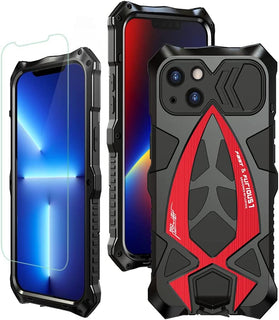 iPhone 13 Heavy Duty Full Body Cover Aluminum Bumper Built in Silicone Case - Redpepper Cases