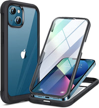 Load image into Gallery viewer, iPhone 13 Mini case 5.4 inch, Upgrade Full-Body Glass Clear Case - Black - Redpepper Cases