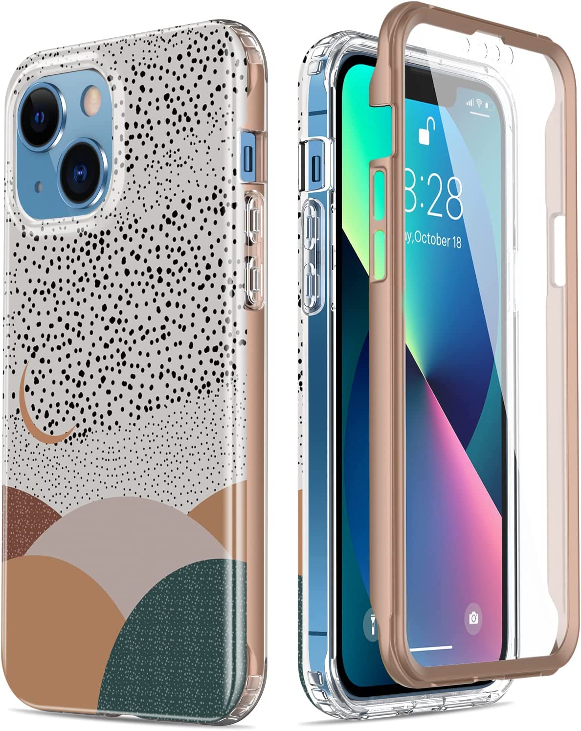 iPhone 13 Mini Case Built-in Screen Protector,Military Grade Rugged Cover - Redpepper Cases