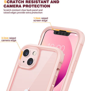 iPhone 13 Mini Case, Full Body Rugged Screen Protector Case (Crystal Pink) - Redpepper Cases