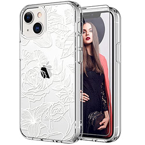iPhone 13 Mini Case Screen Protector Clear Cover Cute Colorful Blooming Floral - Redpepper Cases