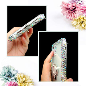 iPhone 13 Mini Sparkle Ring Stand Shiny Crystal Rhinestone Diamond Case - Redpepper Cases