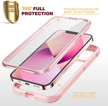 Load image into Gallery viewer, iPhone 13 Pink Mini Case | Full Body Rugged iPhone 13 Mini Case - Redpepper Cases