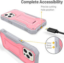 Load image into Gallery viewer, iPhone 13 Pro Dual Layer Shockproof Heavy Duty Kickstand Case - Redpepper Cases