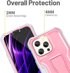 iPhone 13 Pro Dual Layer Shockproof Heavy Duty Kickstand Case - Redpepper Cases