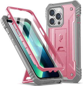 iPhone 13 Pro Full Body Rugged Dual Layer Shockproof Kickstand Case. - Redpepper Cases
