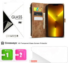 Load image into Gallery viewer, iPhone 13 Pro Max 2 in 1 Premium Leather Zipper Wallet Case. - Redpepper Cases