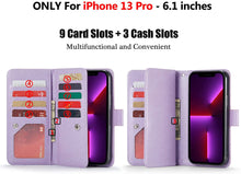 Load image into Gallery viewer, iPhone 13 Pro Max Card Holder Magnetic Kickstand Strap Glitter Case. - Redpepper Cases