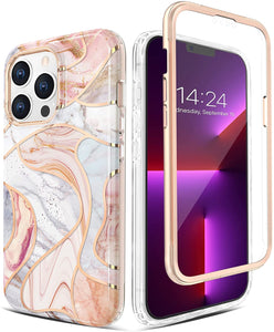 iPhone 13 Pro Max Marble Full Body Protection Shockproof Case. - Redpepper Cases