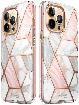 iPhone 13 Pro Max Slim Full Body Stylish Protective Marble Case - Redpepper Cases