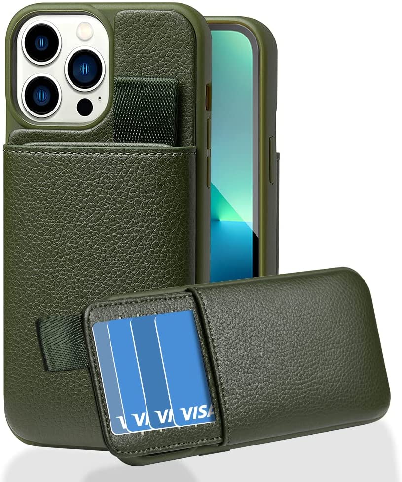 iPhone 13 Pro Max Wallet Card Holder Leather Case - Redpepper Cases