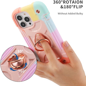 iPhone 13 Pro Max with Ring Stand Heavy-Duty Military Shockproof Case. - Redpepper Cases
