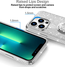 Load image into Gallery viewer, iPhone 13 Pro Ring Stand Case. [Diamond glitter] - Redpepper Cases