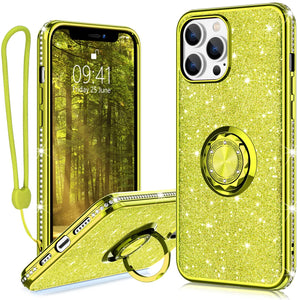 iPhone 13 Pro Ring Stand Case. [Diamond glitter] - Redpepper Cases