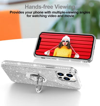 Load image into Gallery viewer, iPhone 13 Pro Ring Stand Case. [Diamond glitter] - Redpepper Cases