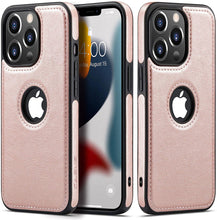 Load image into Gallery viewer, iPhone 13 Pro Slim Vegan Leather Logo View Case - Redpepper Cases