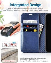 Load image into Gallery viewer, iPhone 13 Pro Wallet Card Holder Leather Flip Case. - Redpepper Cases