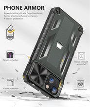 Load image into Gallery viewer, iPhone 13 Rugged Kickstand Slide Shockproof Case - Redpepper Cases