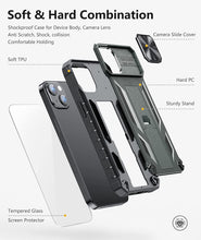 Load image into Gallery viewer, iPhone 13 Rugged Kickstand Slide Shockproof Case - Redpepper Cases