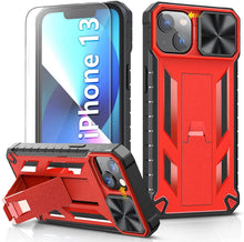 Load image into Gallery viewer, iPhone 13 Rugged Kickstand Slide Shockproof Case - Redpepper Cases