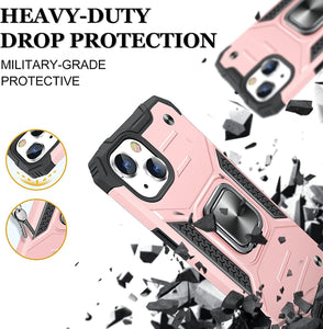 iPhone 13 Slim Soft Bumper Heavy Duty Protection Ring Holder Kickstand Case. - Redpepper Cases