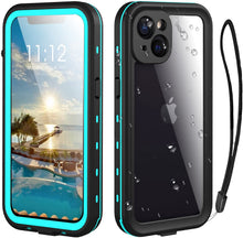 Load image into Gallery viewer, iPhone 13 Waterproof Case Blue - Waterproof Shockproof iPhone 13 Case - Redpepper Cases