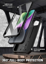 Load image into Gallery viewer, iPhone 14 Built In Screen Protector Full Body Rugged Kickstand Case - Redpepper Cases
