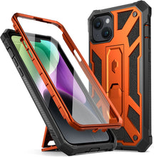 Load image into Gallery viewer, iPhone 14 Built In Screen Protector Full Body Rugged Kickstand Case - Redpepper Cases