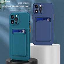 Load image into Gallery viewer, iPhone 14 Card Slot Silicone Shockproof Case - Redpepper Cases
