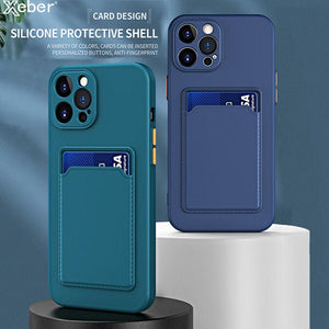 iPhone 14 Card Slot Silicone Shockproof Case - Redpepper Cases