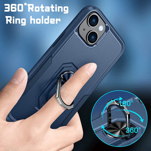 iPhone 14 Case 2pcs Screen Protector Protective Phone Case - Blue - Redpepper Cases