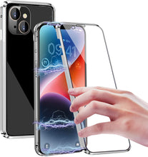 Load image into Gallery viewer, iPhone 14 Double Sided Clear Tempered Glass Magnetic Case - Redpepper Cases