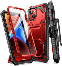 Load image into Gallery viewer, iPhone 14 Full Body Holster Bumper Built in Screen Protector &amp; Kickstand Case - Redpepper Cases