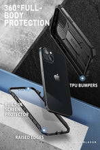 Load image into Gallery viewer, iPhone 14 Full Body Holster Bumper Built in Screen Protector &amp; Kickstand Case - Redpepper Cases