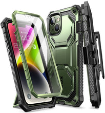Load image into Gallery viewer, iPhone 14 Full Body Holster Bumper Built in Screen Protector &amp; Kickstand Case - Redpepper Cases